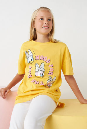 Daisy Duck Print T-shirt-mxkids-girlseighttosixteenyrs-clothing-character-topsandtshirts-2