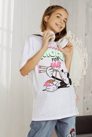 Mickey Mouse Print T-shirt-mxkids-girlseighttosixteenyrs-clothing-character-topsandtshirts-1
