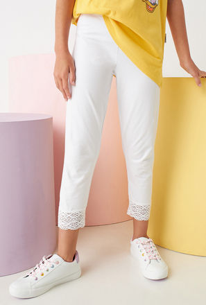 Lace Detail Cropped Better Cotton Leggings-mxkids-girlseighttosixteenyrs-clothing-bottoms-leggingsandjeggings-2