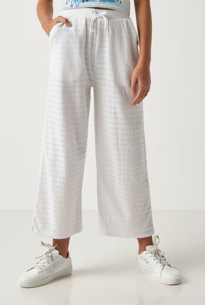 Textured Culottes with Elasticated Waistband