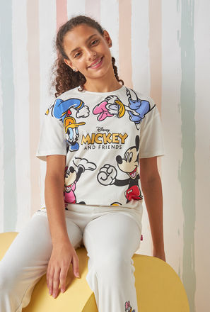 Mickey and Friends Print Joggers-mxkids-girlseighttosixteenyrs-clothing-bottoms-pants-3