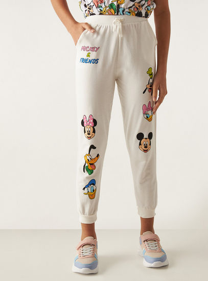 Mickey Mouse Print Better Cotton Joggers-Bottoms-image-0