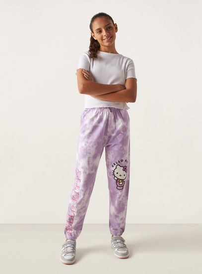 Hello Kitty Print Joggers-Trousers-image-1