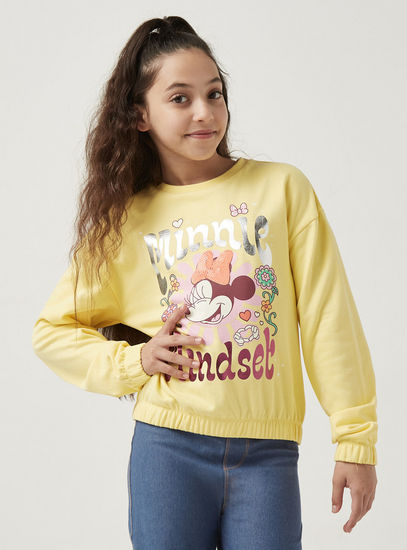 Minnie Mouse Print Sweatshirt-Hoodies & Sweatshirts-image-0