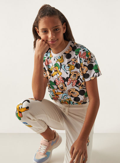 Mickey Mouse and Friends Print Better Cotton Elasticated Hem T-shirt-Tops & T-shirts-image-0