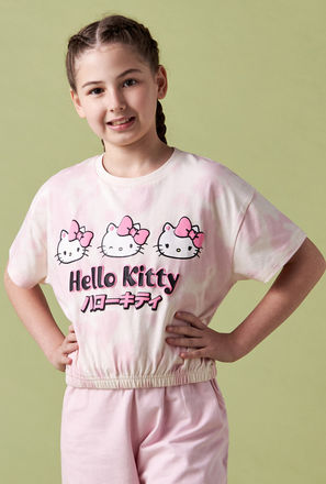 Hello Kitty Print Better Cotton Elasticated Hem T-shirt