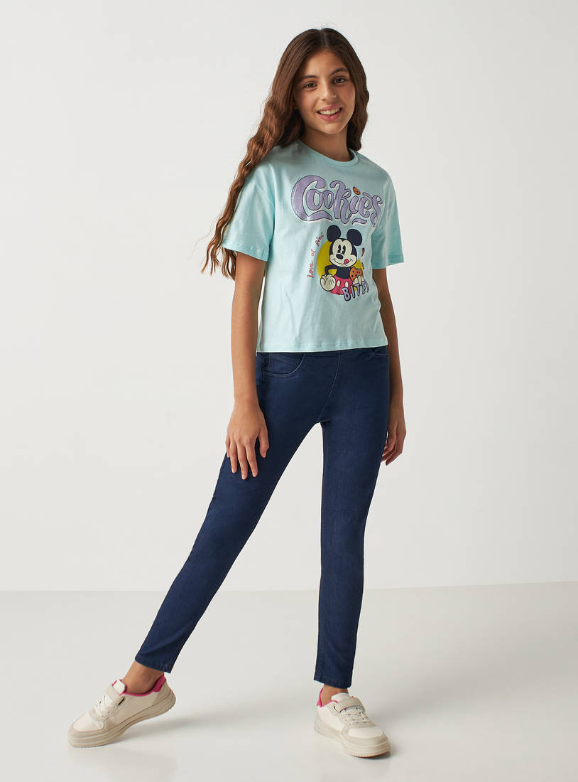 Mickey Mouse Graphic Print Better Cotton T-shirt-Tops & T-shirts-image-1