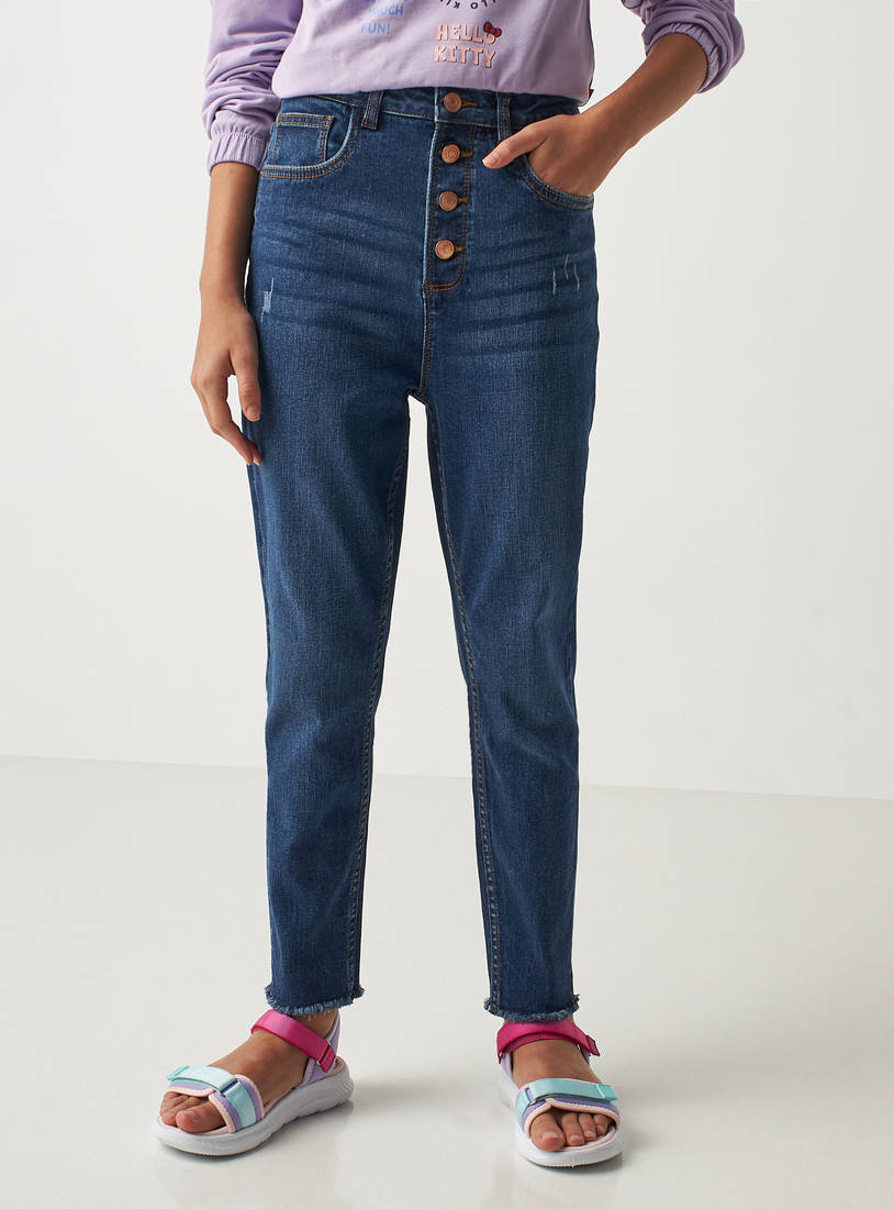 Skinny Fit High-Rise Full Length Jeans-Jeans-image-0