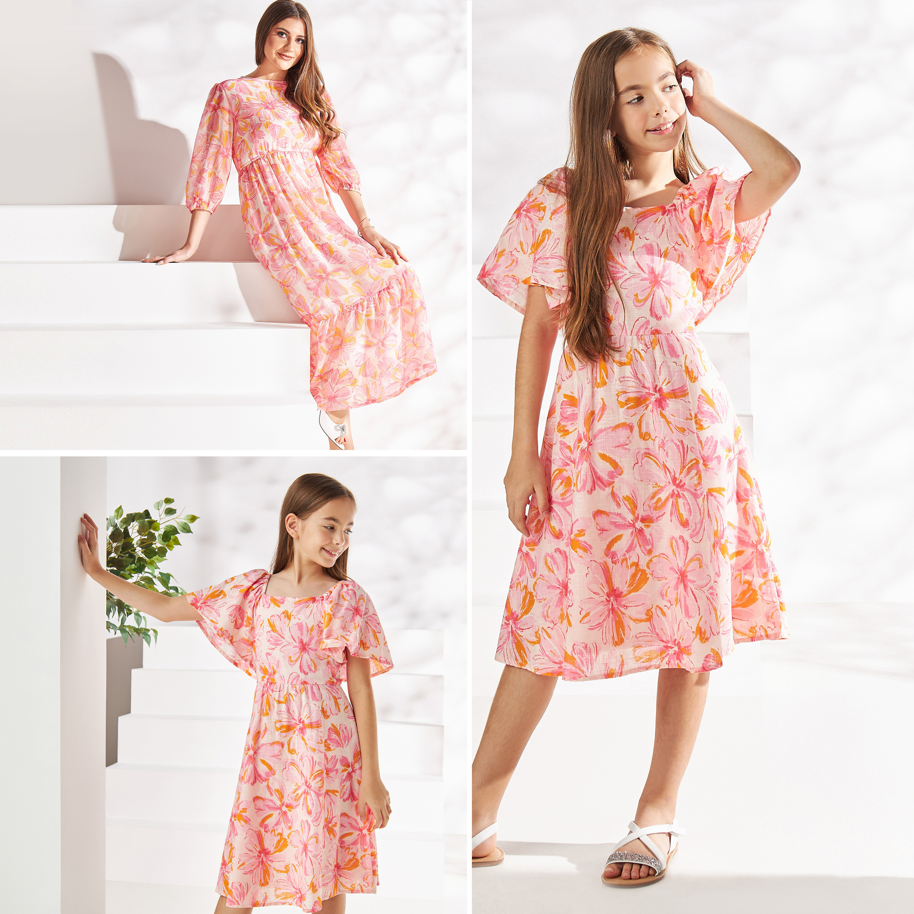新品タグ付き】Floral Printed Cotton Dress サイズ2-