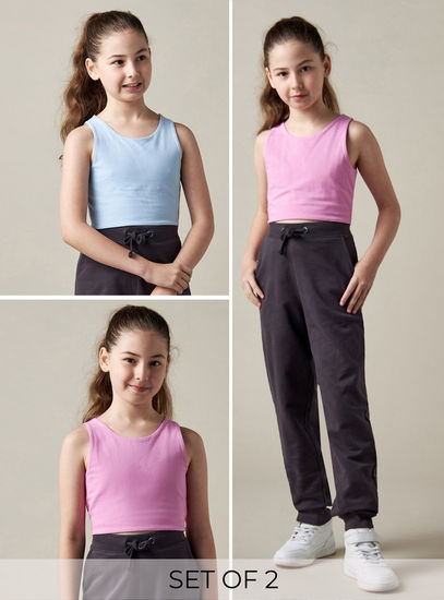 Pack of 2 - Double Layer Better Cotton Cropped Vest-Vests-image-0