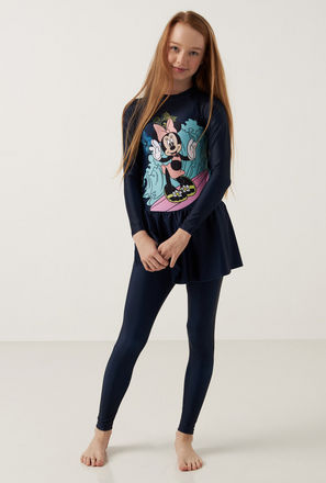Minnie Mouse Print Burkini with Long Sleeves and Crew Neck-mxkids-girlseighttosixteenyrs-clothing-swimwear-2