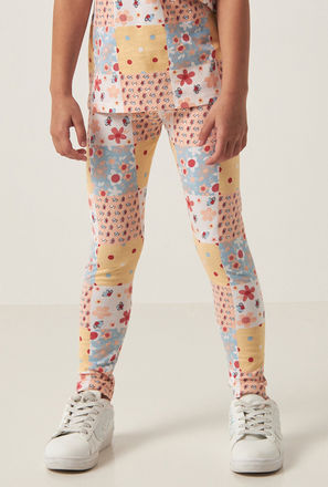 All-Over Print Leggings with Elasticated Waistband