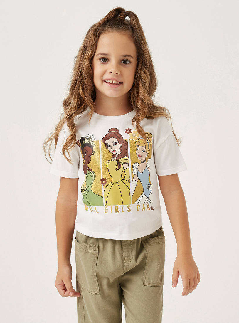 Disney Princess Print T-shirt-Tops & T-shirts-image-0