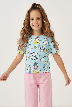 All-Over Snoopy Dog Print T-shirt-mxkids-girlstwotoeightyrs-clothing-tops-tshirts-3