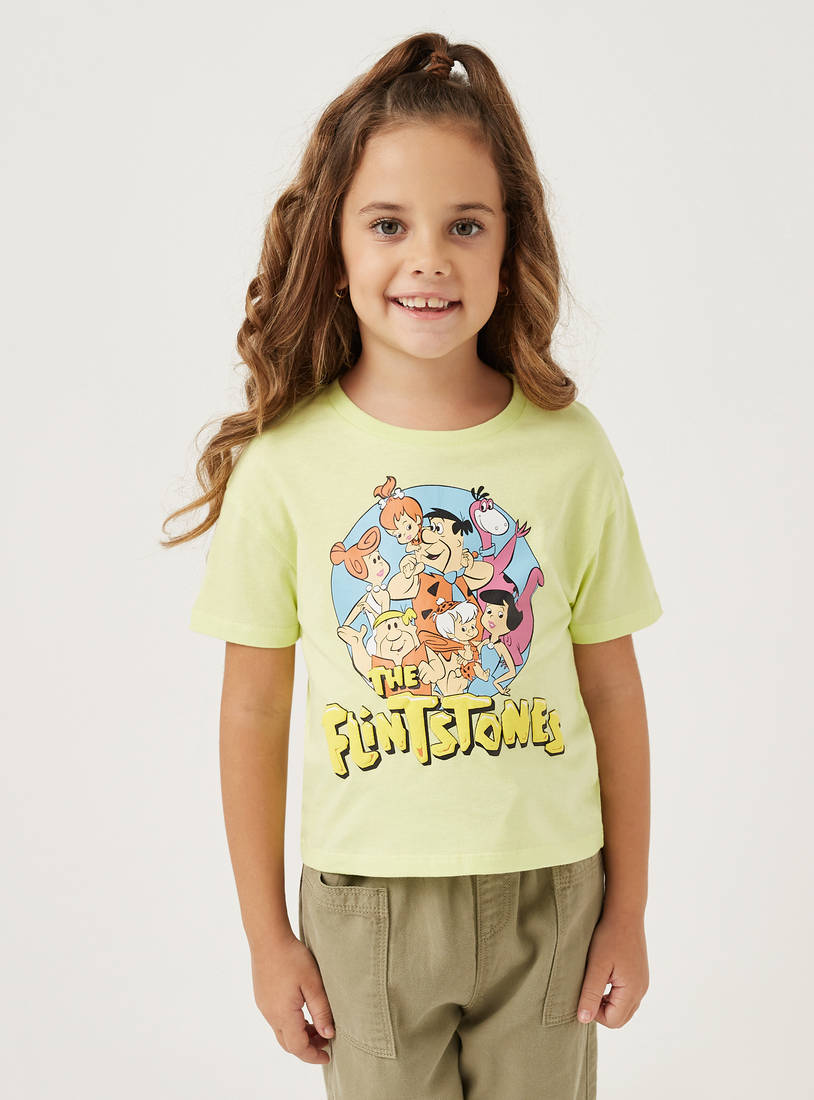 The Flintstones Print T-shirt-Tops & T-shirts-image-0