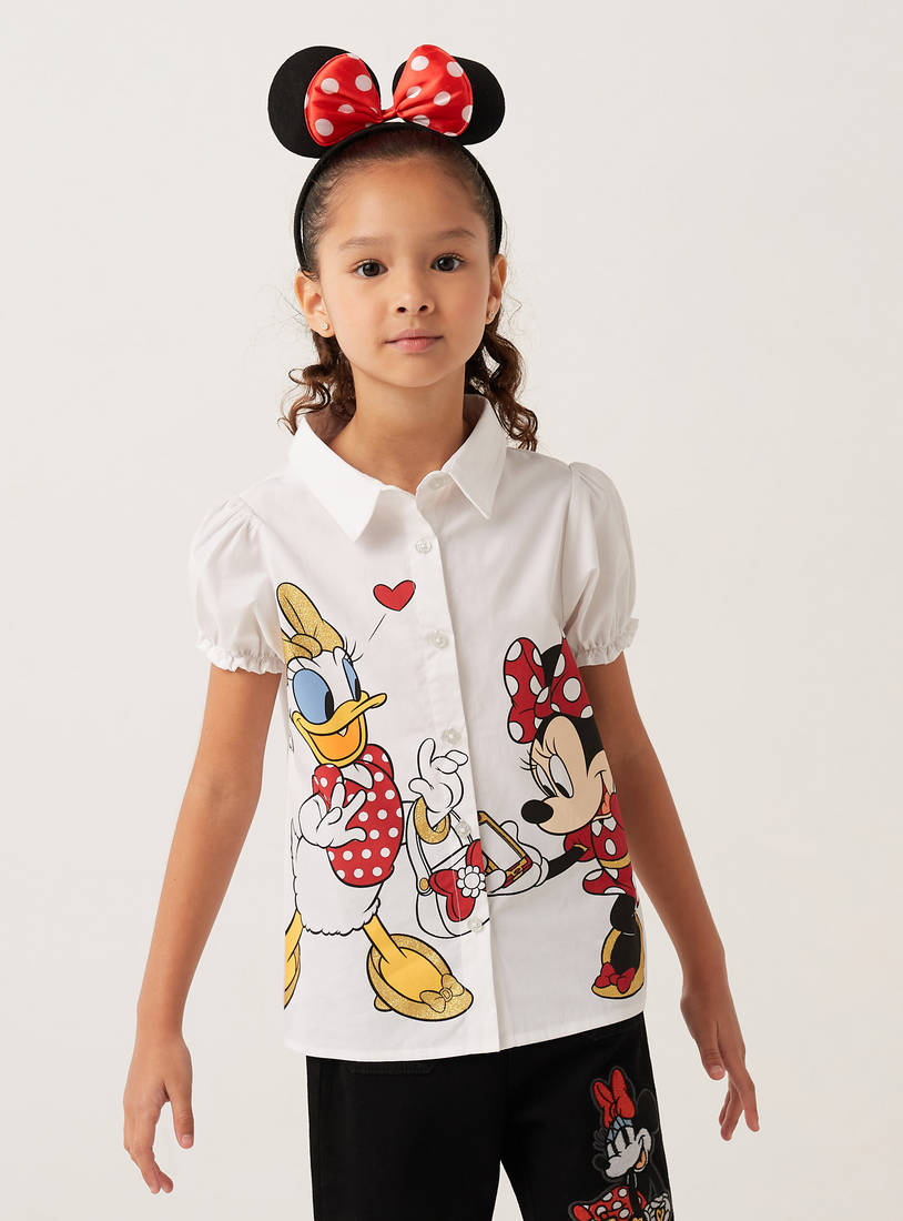 Minnie Mouse and Daisy Duck Print Shirt-Shirts & Blouses-image-0