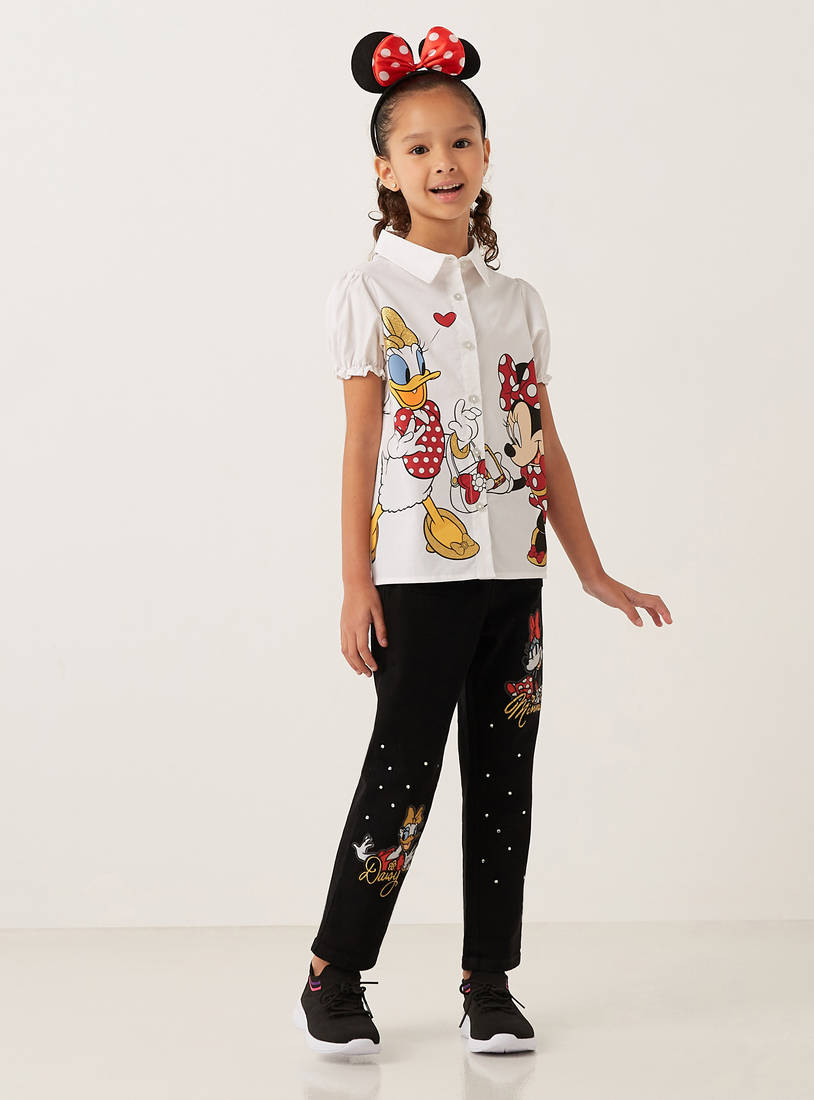 Minnie Mouse and Daisy Duck Print Shirt-Shirts & Blouses-image-1