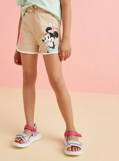 Minnie Mouse Print Shorts-Shorts-image-0