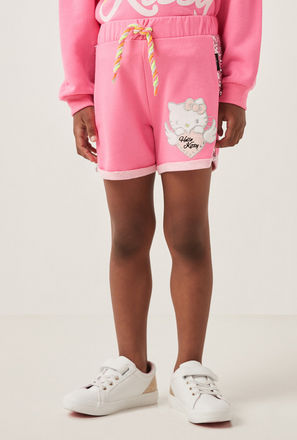 Hello Kitty Print Shorts with Sequin Detail