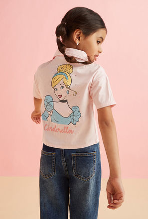 Cinderella Print Crop Shirt-mxkids-girlstwotoeightyrs-clothing-tops-shirtsandblouses-2