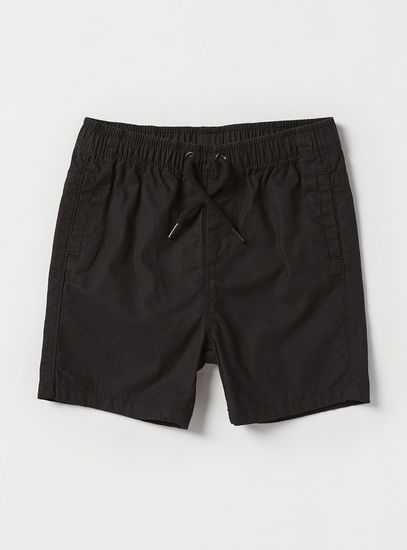 Set of 2 - Assorted Woven Shorts with Drawstring Closure and Pockets-Shorts-image-1