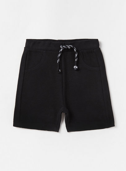 Plain Ottoman Shorts-Shorts-image-0