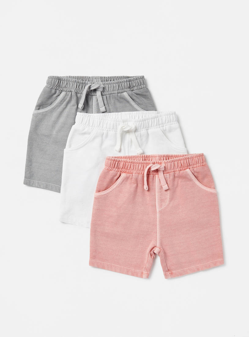 Pack of 3 - Plain Twill Shorts-Shorts-image-0
