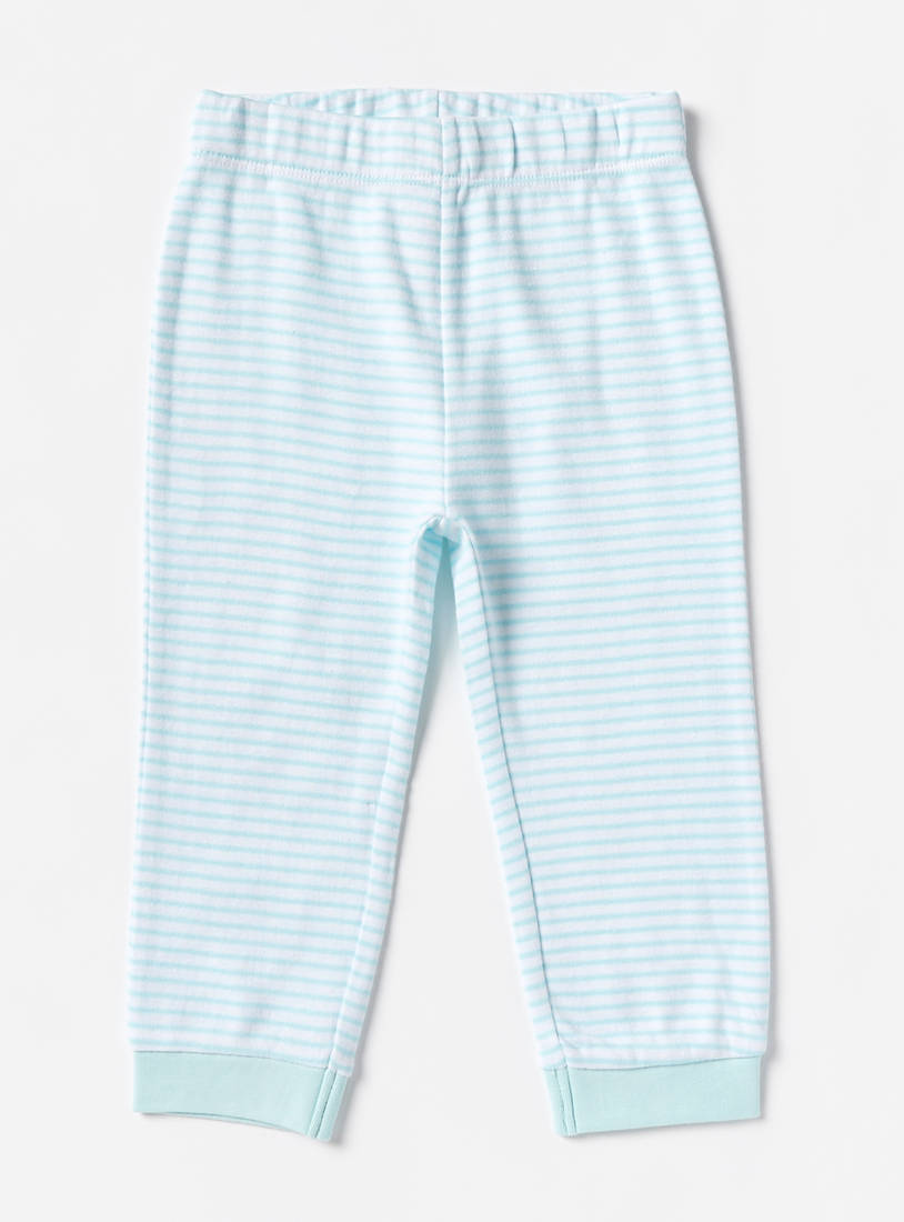 Koala Print Long Sleeves T-shirt and Striped Pyjama Set-Pyjama Sets-image-1