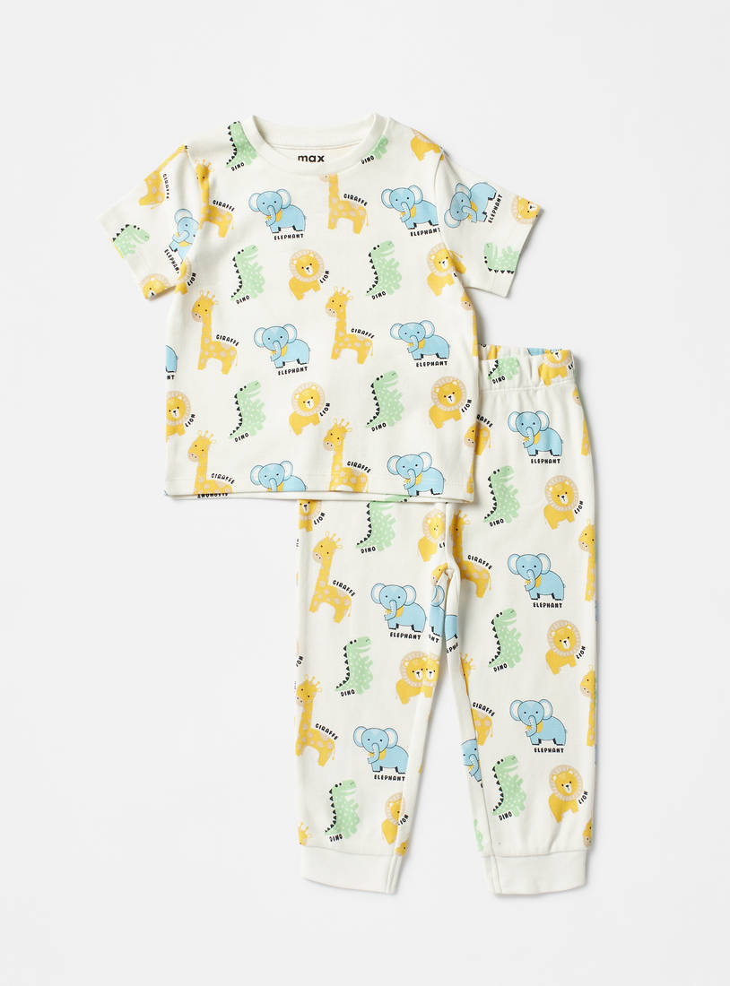 Pack of 2 - Animal Print Pyjama Set-Pyjama Sets-image-1