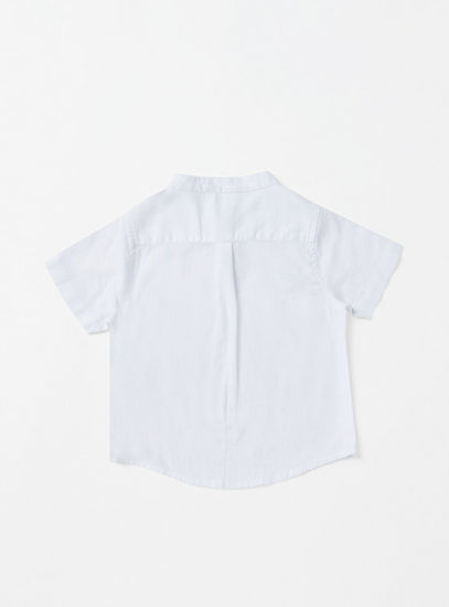 قميص سادة بياقة ماندارين-الأولاد الرضّع (0-2 سنة)-image-1