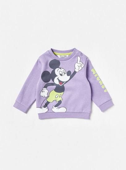 Mickey Mouse Print Sweatshirt