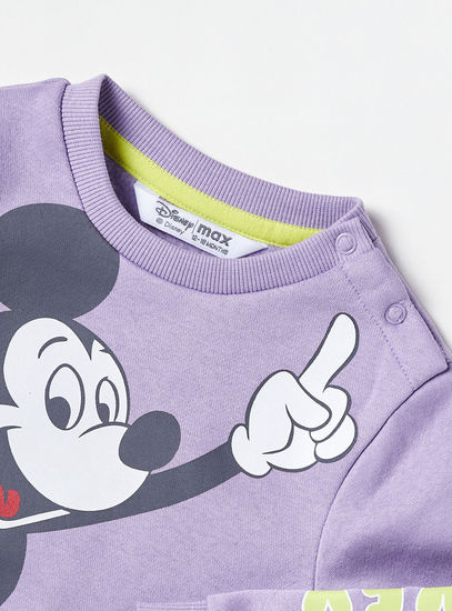Mickey Mouse Print Sweatshirt