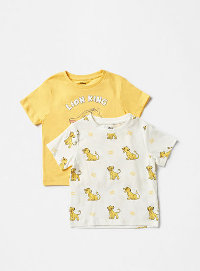 Pack of 2 - Lion King Simba Print T-shirt-Tops & T-shirts-image-0