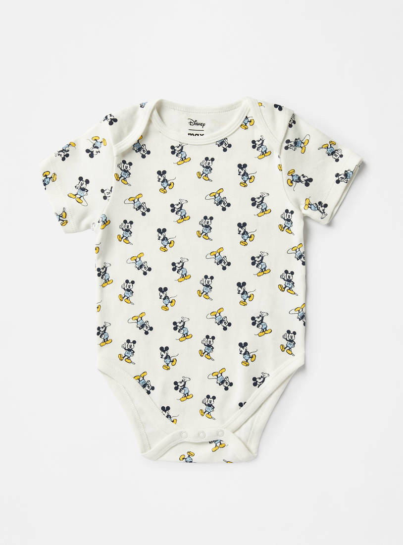 Pack of 5 - Mickey Mouse Print Bodysuit-Rompers-image-1