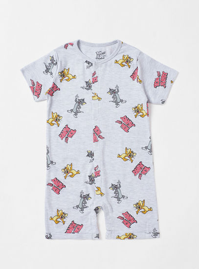 Pack of 2 - Tom and Jerry Print Romper-Bodysuits & Rompers-image-1