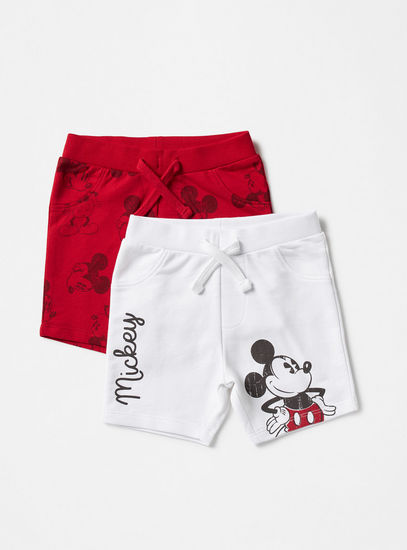 Pack of 2 - Mickey Mouse Print Shorts-Shorts-image-0