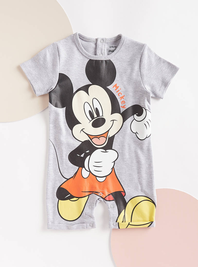 Mickey Mouse Print Better Cotton Romper-Bodysuits & Rompers-image-0