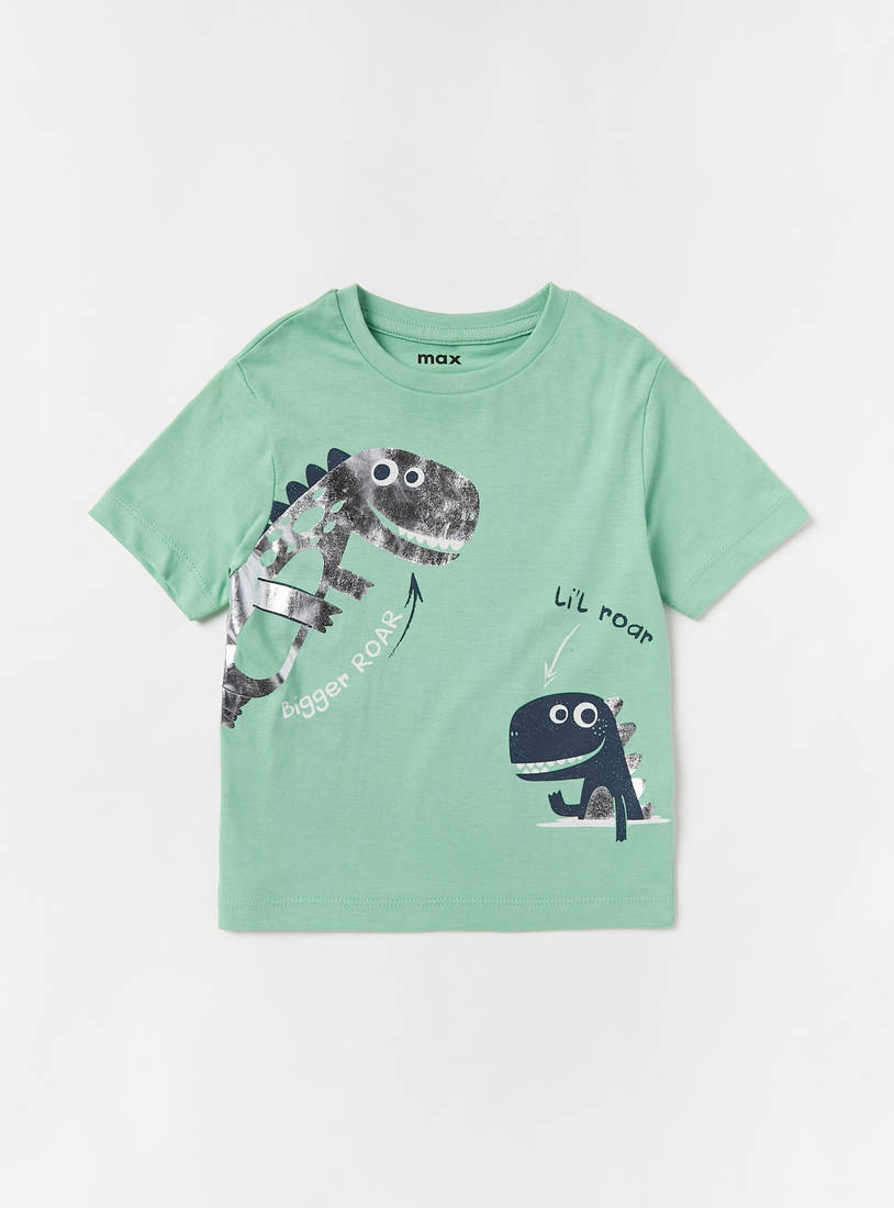 Dinosaur Print T-shirt-T-shirts-image-0