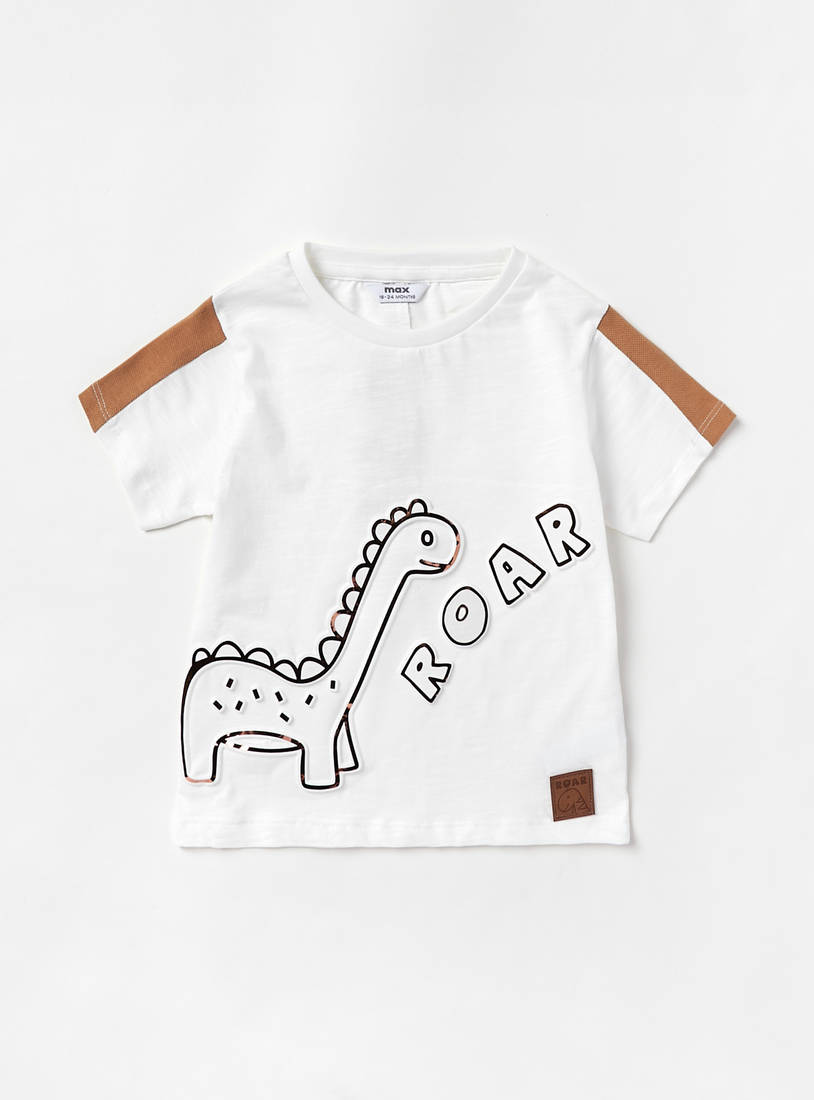 Dinosaur Embossed T-shirt-T-shirts-image-0