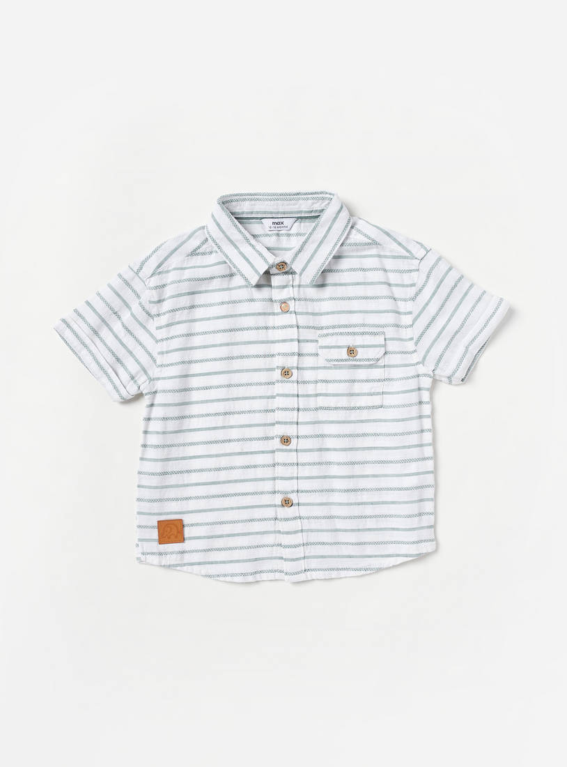 Textured Striped Shirt-Shirts-image-0