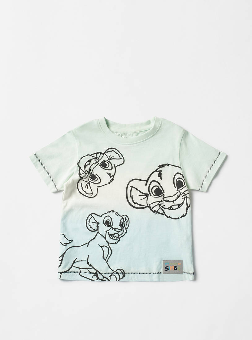 Lion King Dip Dye Print T-shirt and Shorts Set-Sets & Outfits-image-1