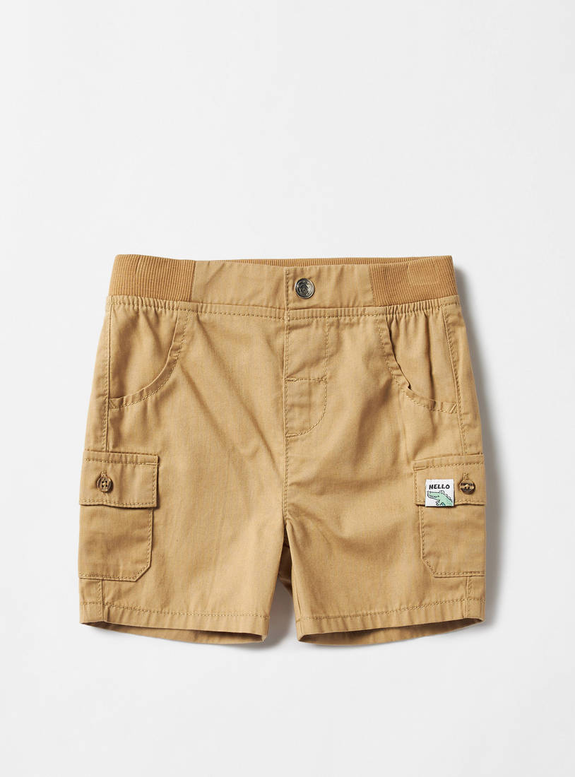 Plain Cargo Shorts-Shorts-image-0