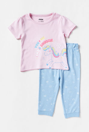 Unicorn Print Pyjama Set