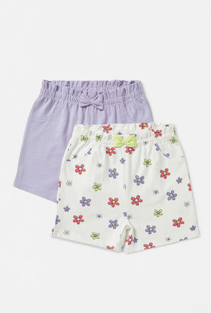 Pack of 2 - Assorted Shorts with Bow Accent-mxkids-babygirlzerototwoyrs-clothing-bottoms-shorts-3