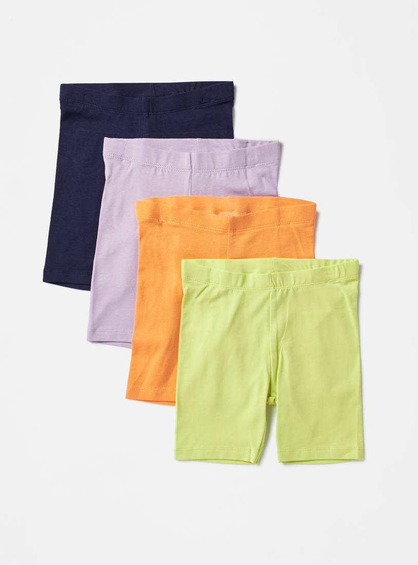 Pack of 4 - Cotton Short Leggings-Shorts-image-0
