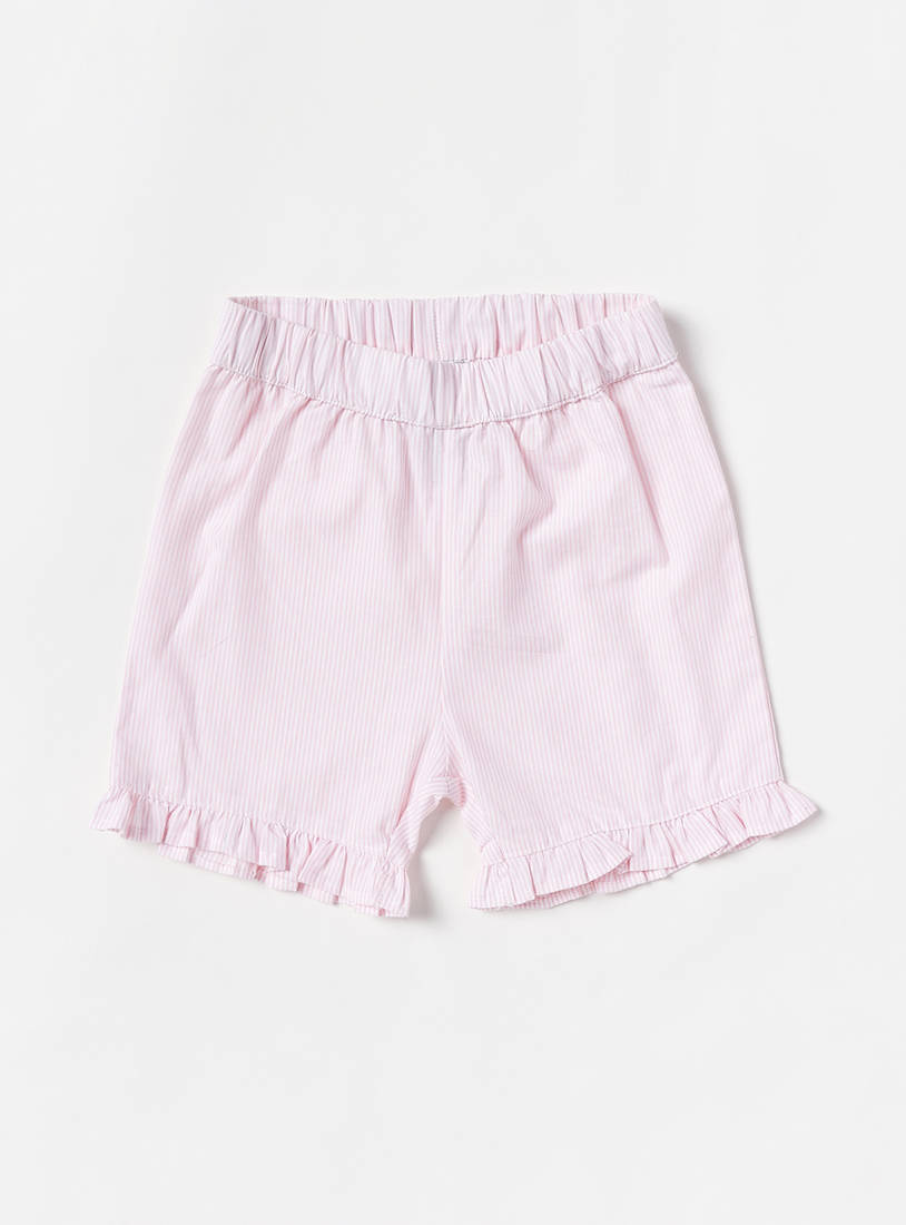 Striped Cotton Shorts Set-Pyjama Sets-image-1