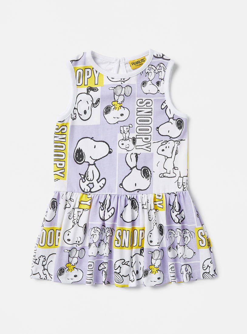 Pack of 2 - Snoopy Dog Print Dress-Dresses-image-1