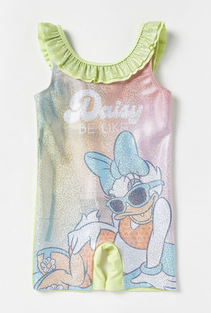 Daisy Duck Print Swimsuit-mxkids-babygirlzerototwoyrs-clothing-swimwear-0