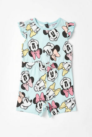 Minnie and Friends Print Better Cotton Rompers with Tie-Ups-mxkids-babygirlzerototwoyrs-clothing-rompersandjumpsuits-rompers-2