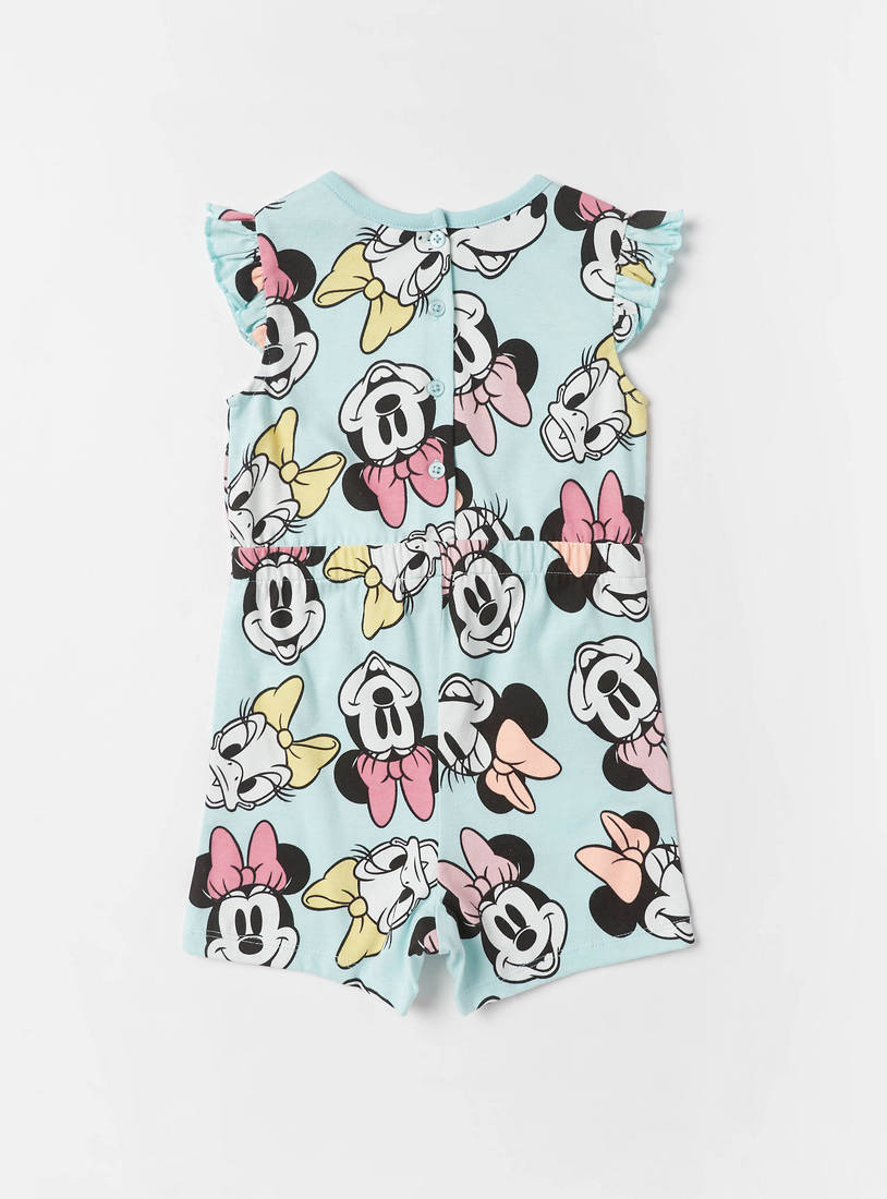 Minnie and Friends Print Better Cotton Rompers with Tie-Ups-Rompers-image-1